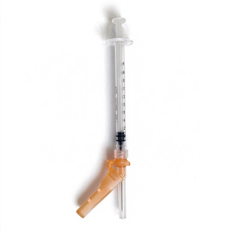 DISPOSABLE SYRINGE WITH SAFETY NEEDLE